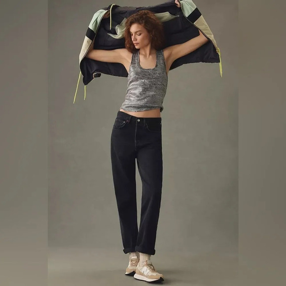 PILCRO by ANTHROPOLOGIE Sequin Scoop Tank in Light Gray - Picture 2 of 8